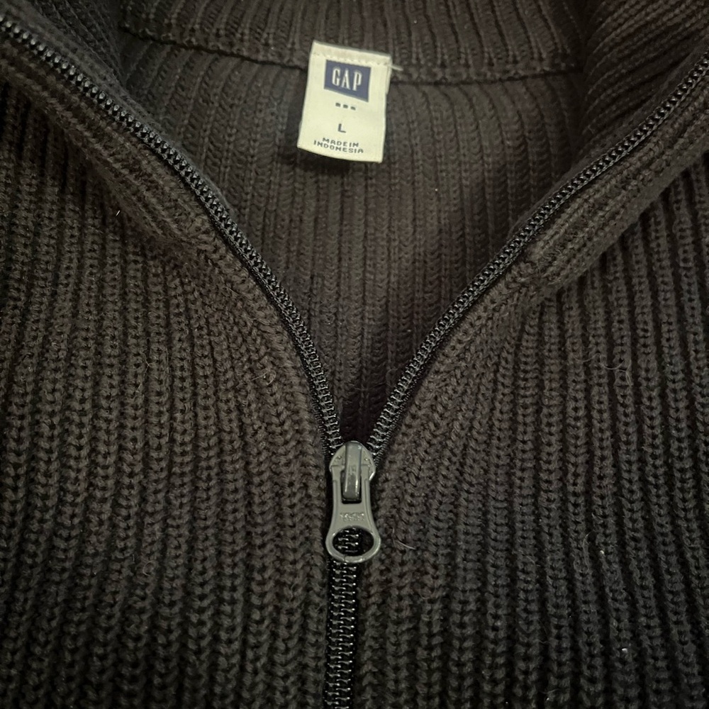 Vintage Y2K - GAP - Ribbed Zip-Up Sweater